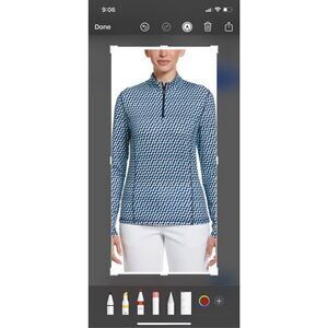 Callaway Golf 1/4 zip Geometric weather series Top Medium